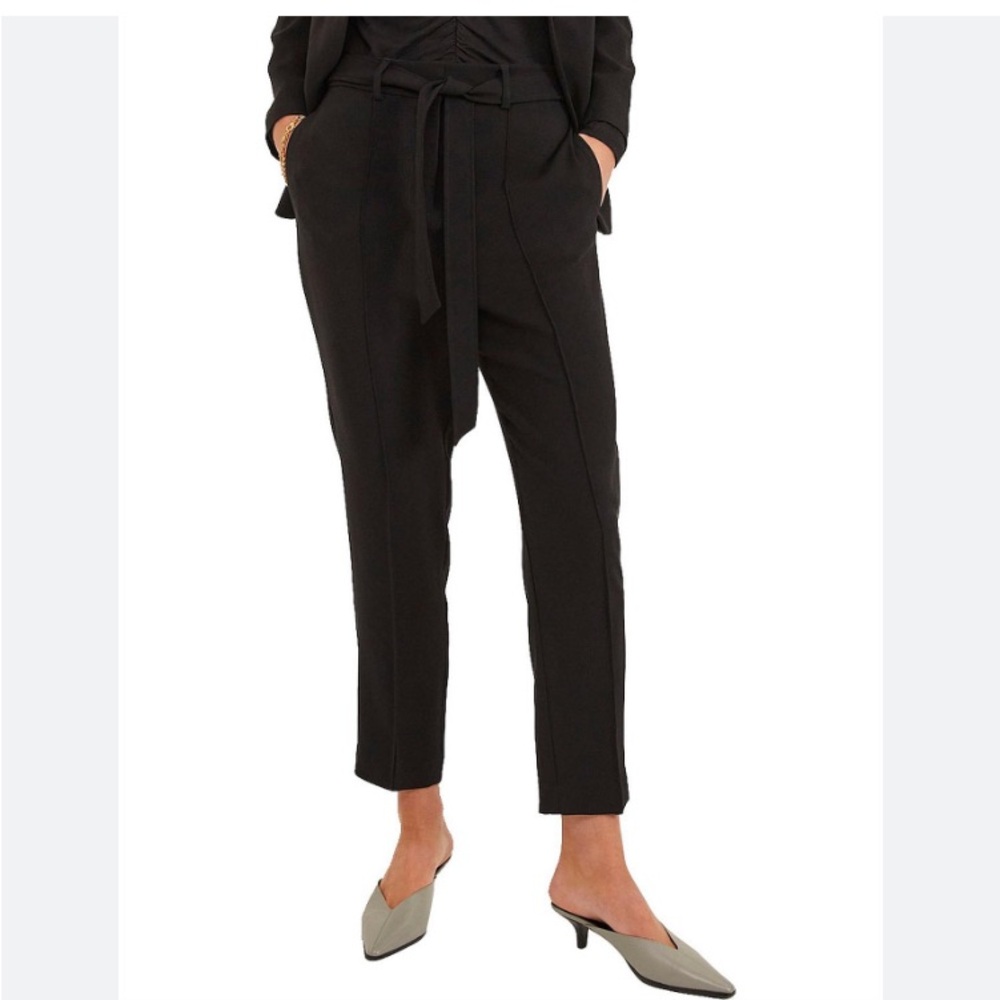 Aritzia Wilfred Black Tie Button up Waist Trouser Pants